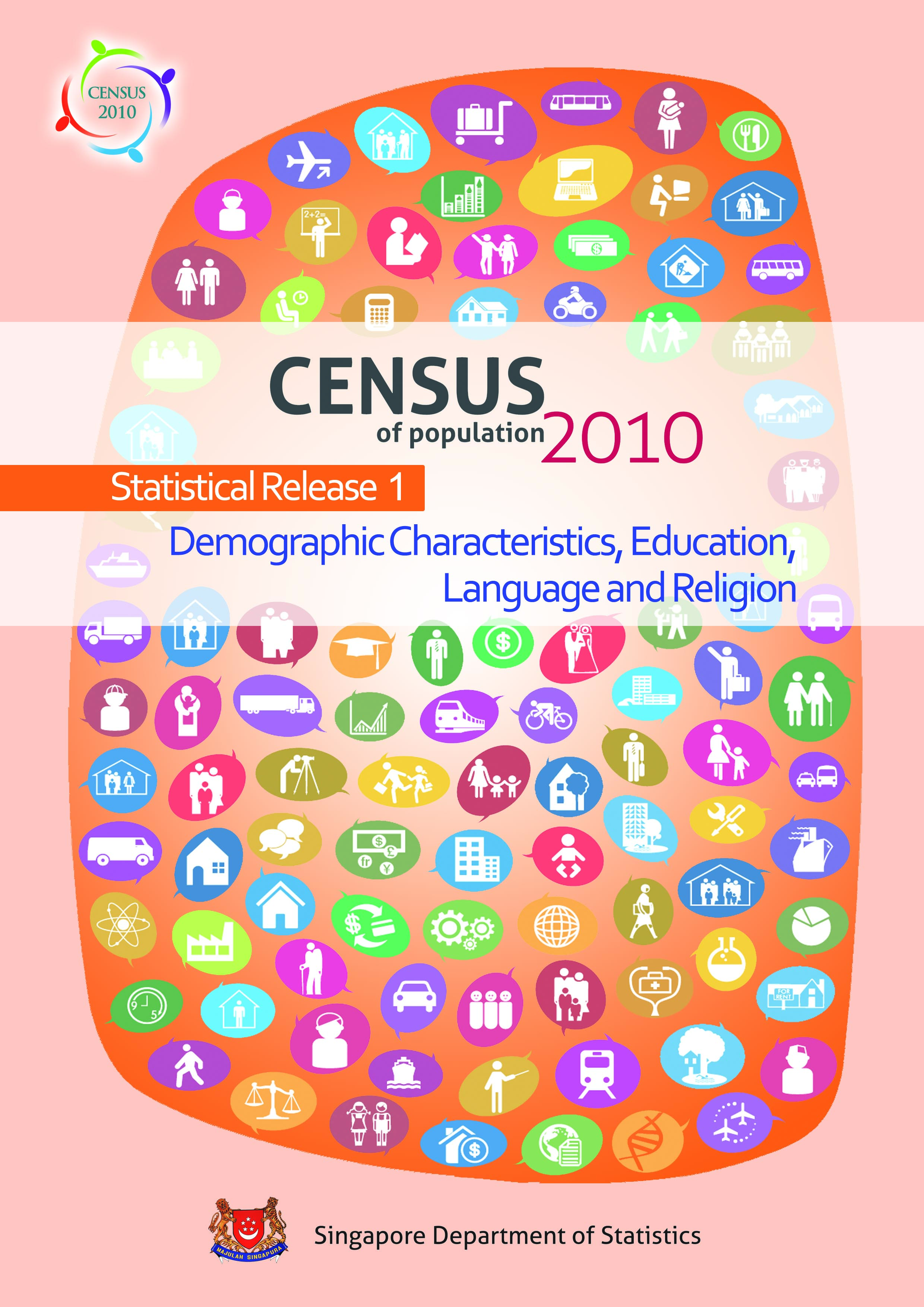 Report Cover for Census of Population 2010 Statistical Release 1 - Demographic Characteristics, Education, Language and Religion